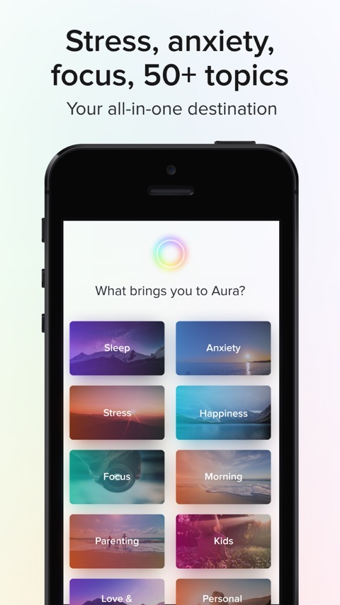 Official App Store screenshot 5 of Aura: Meditation & Sleep, CBT