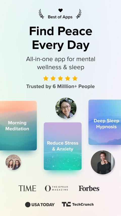 Official App Store screenshot 1 of Aura: Meditation & Sleep, CBT