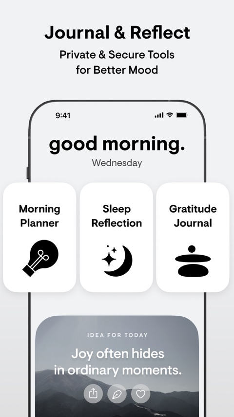 Official App Store screenshot 2 of stoic. journal & mental health