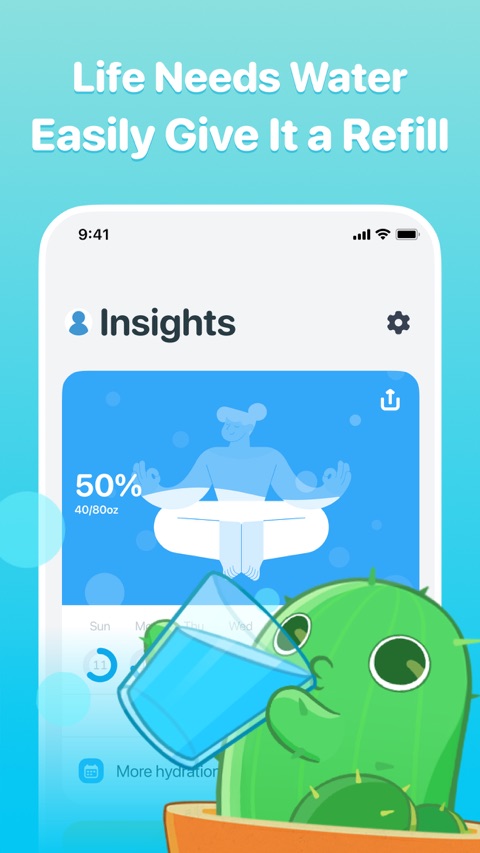 Official App Store screenshot 3 of Plant Nanny Cute Water Tracker