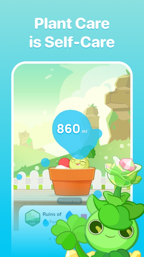 Official App Store screenshot 4 of Plant Nanny Cute Water Tracker