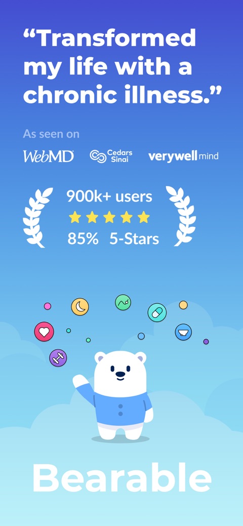 Official App Store screenshot 1 of Bearable - Symptom Tracker