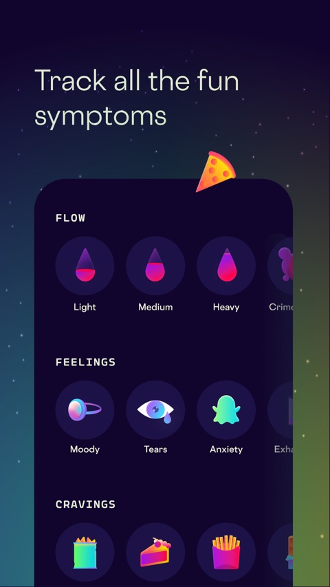Official App Store screenshot 3 of Stardust Period Tracker