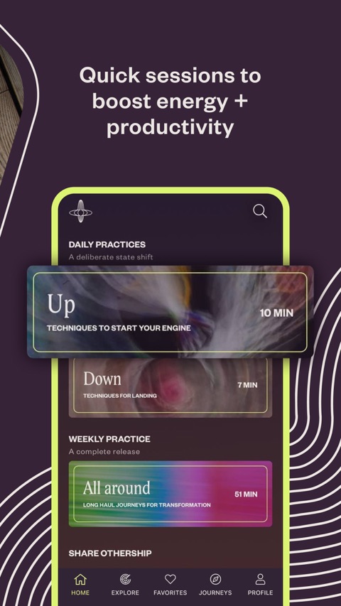 Official App Store screenshot 2 of Othership: Guided Breathwork