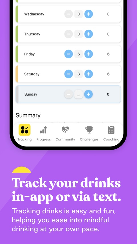 Official App Store screenshot 4 of Sunnyside: Drink Less Alcohol
