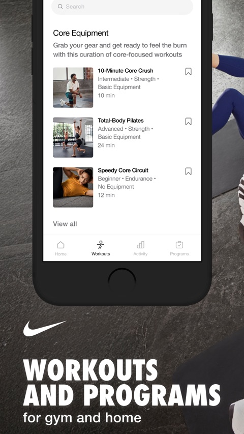 Official App Store screenshot 1 of Nike Training Club