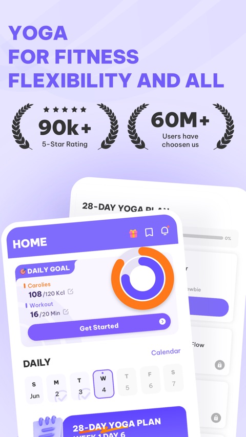 Official App Store screenshot 1 of Daily Yoga: Fitness & Wellness