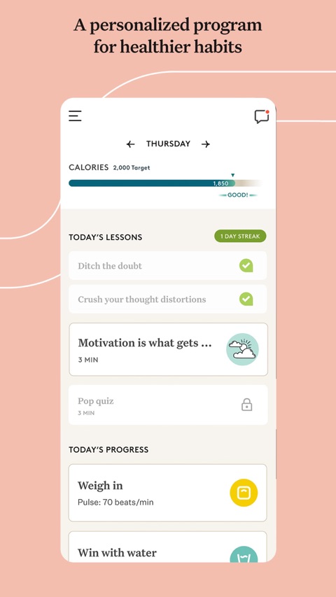 Official App Store screenshot 3 of Noom Weight Loss, Food Tracker